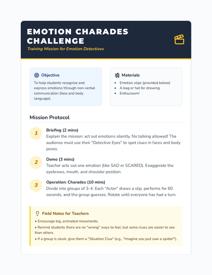 Emotion Charades Challenge Activity