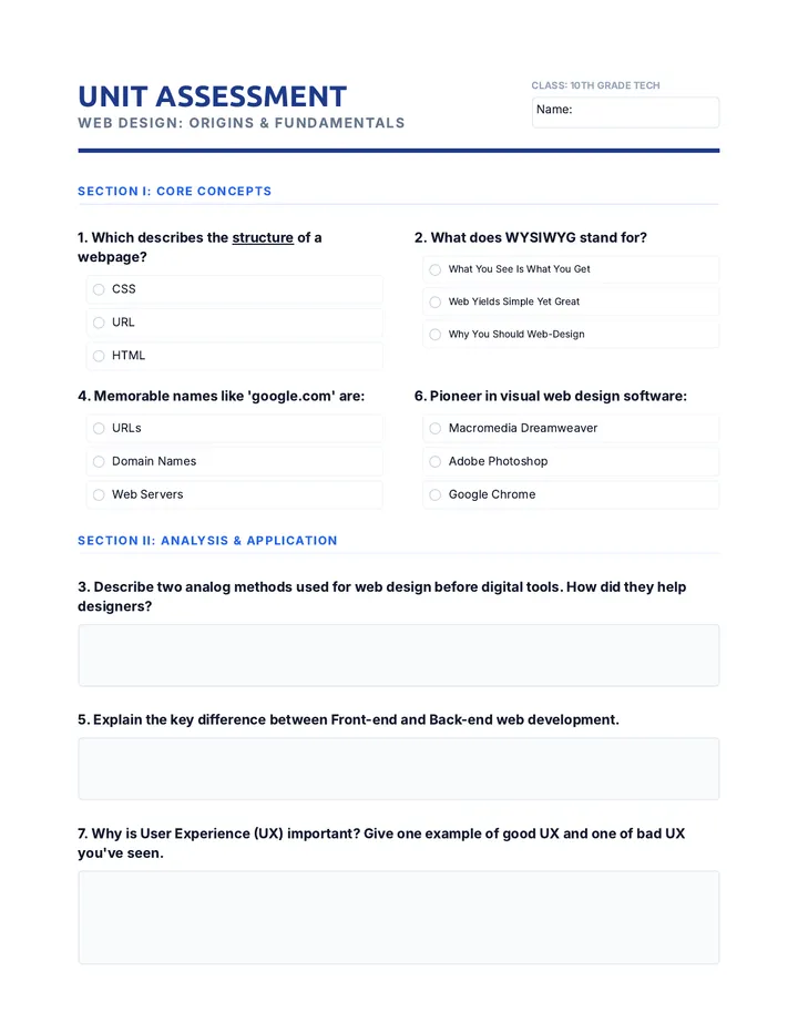 Web Design Test