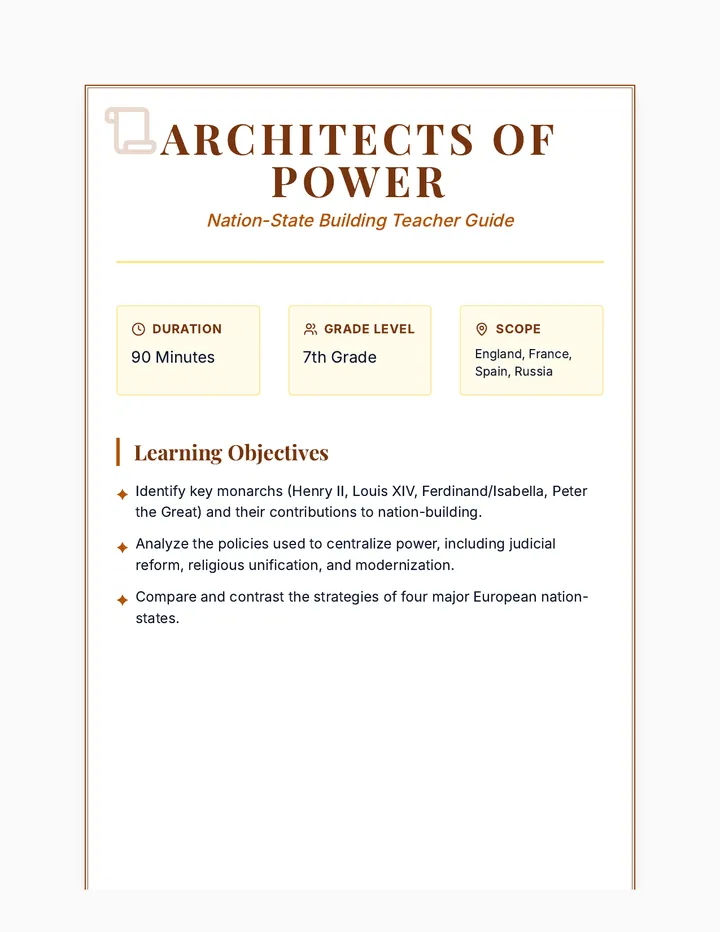 Architects of Power Teacher Guide