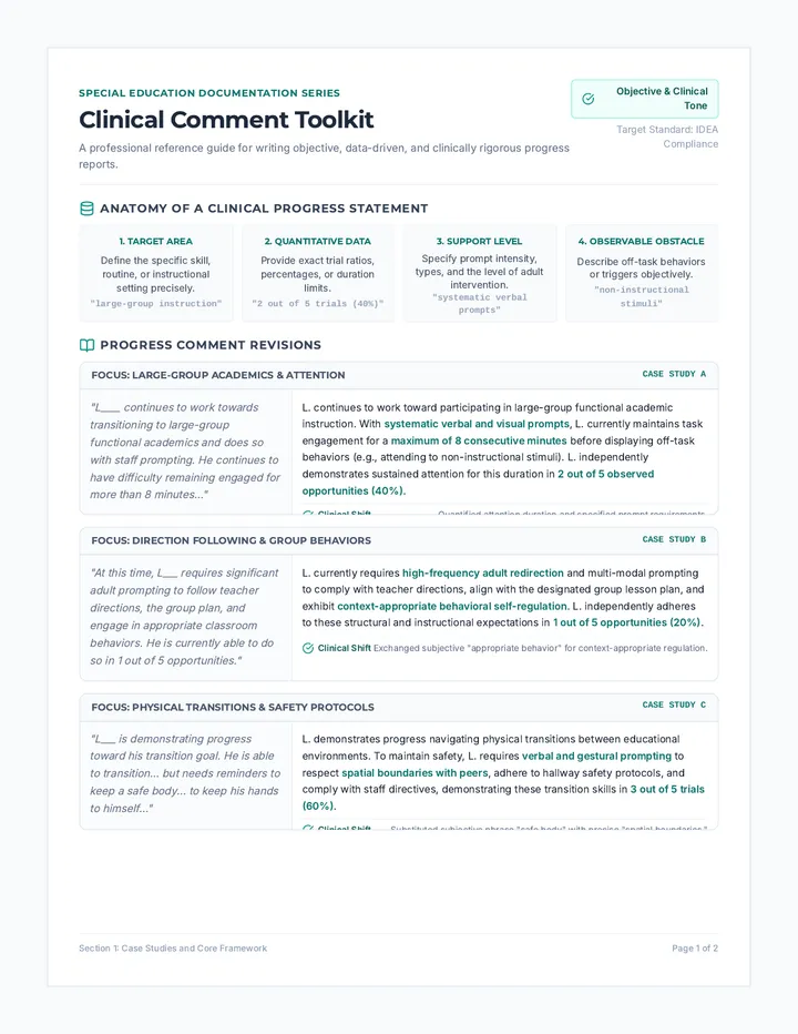 Clinical Comment Toolkit page 1