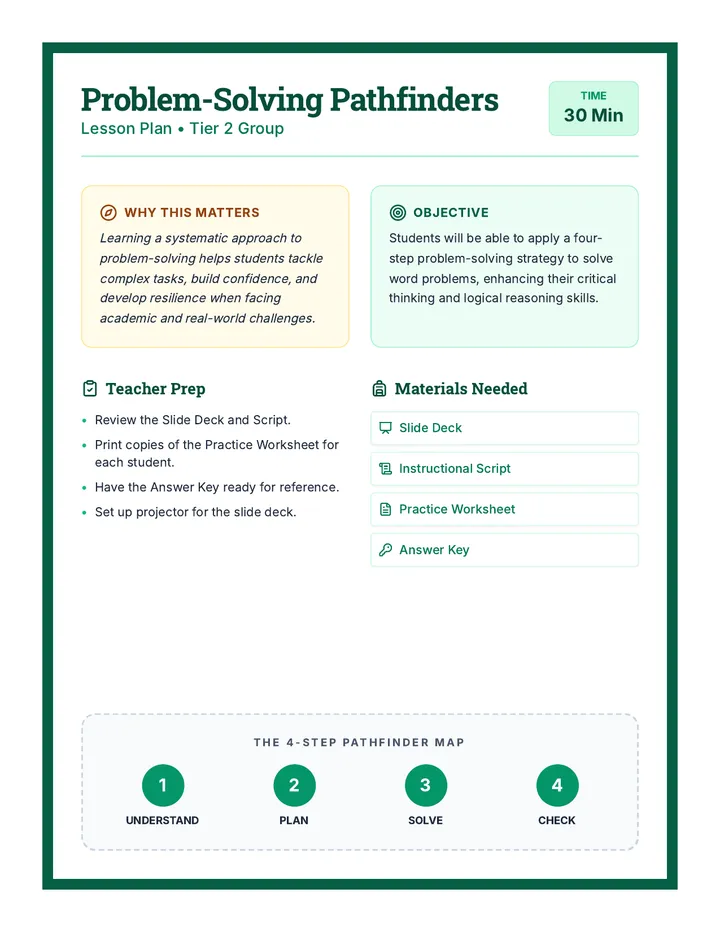 Problem-Solving Pathfinders Lesson Plan