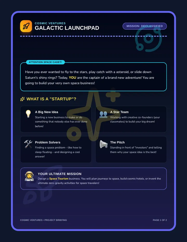 Cosmic Startups Launch Briefing