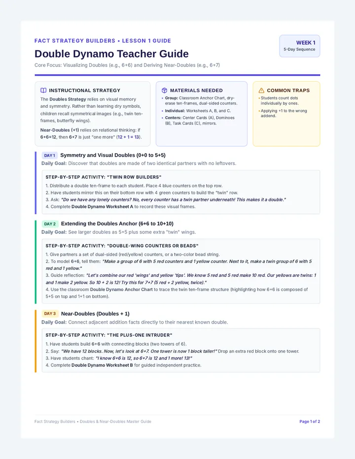 Double Dynamo Lesson Guide