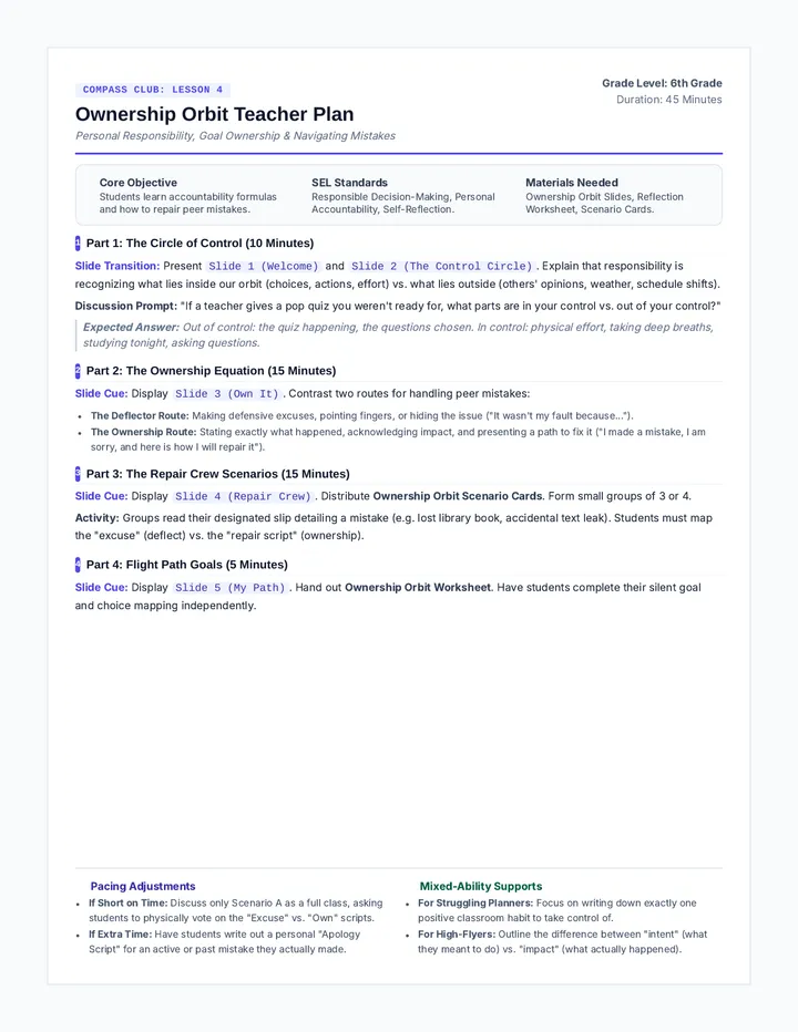 Ownership Orbit Teacher Plan