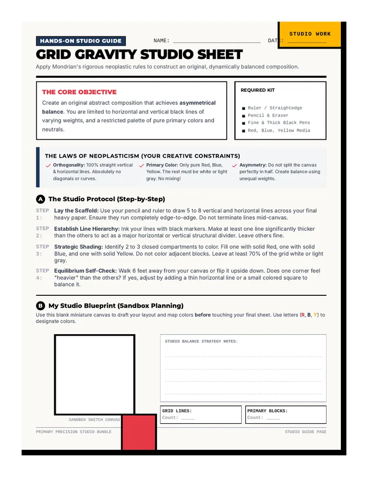 Grid Gravity Studio Sheet