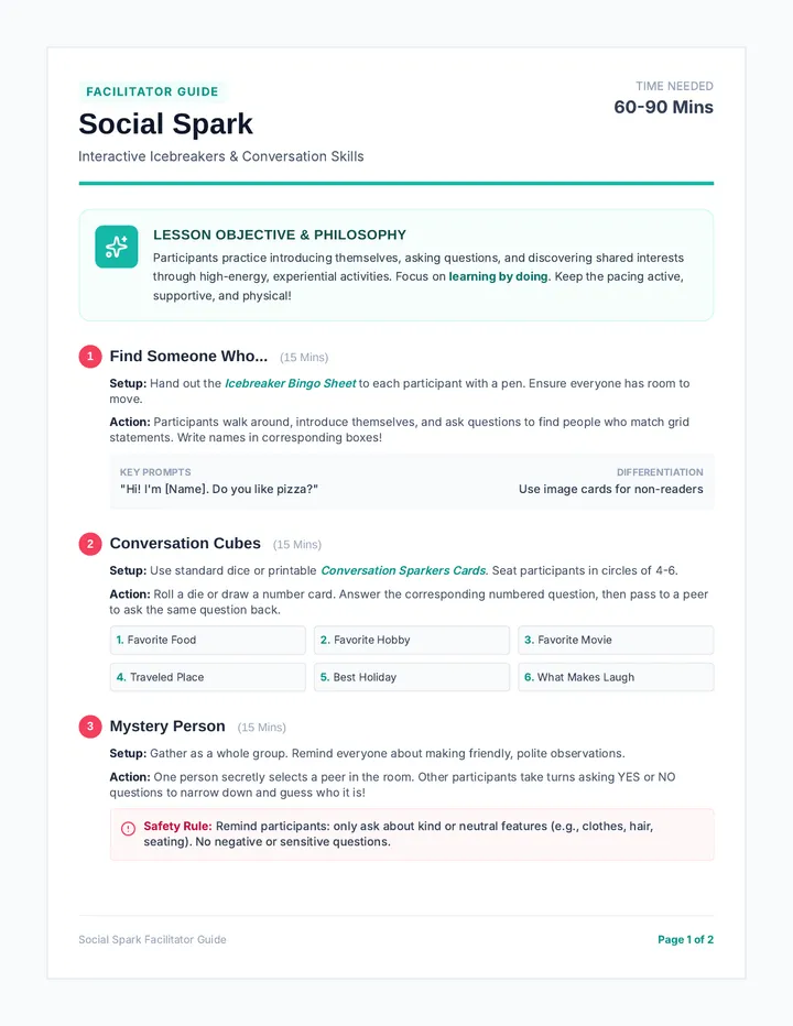 Social Spark Facilitator Guide