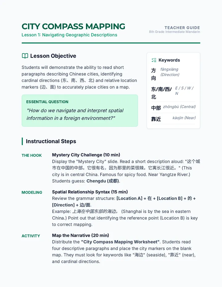 City Compass Teacher Guide