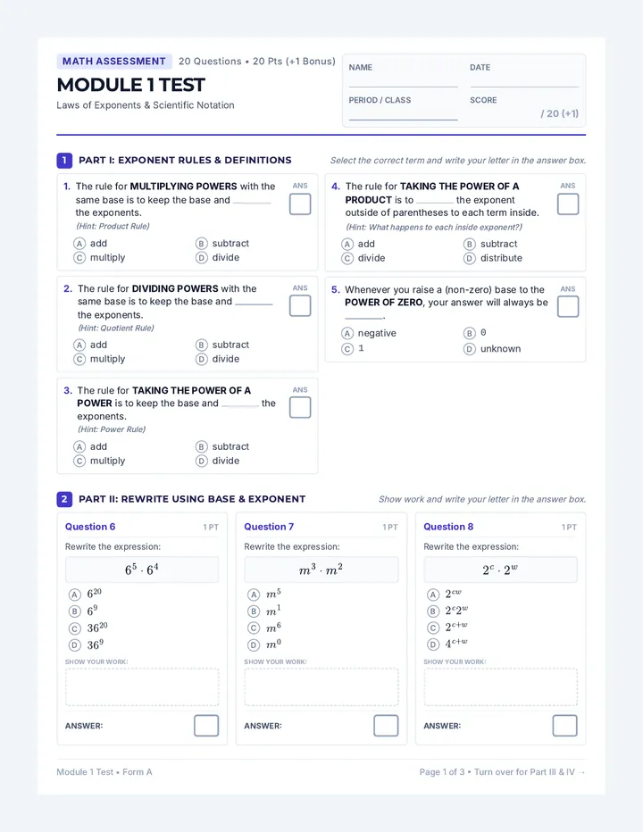 Module 1 Test
