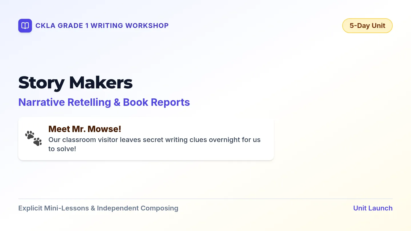 Story Makers Mini Lesson Slides