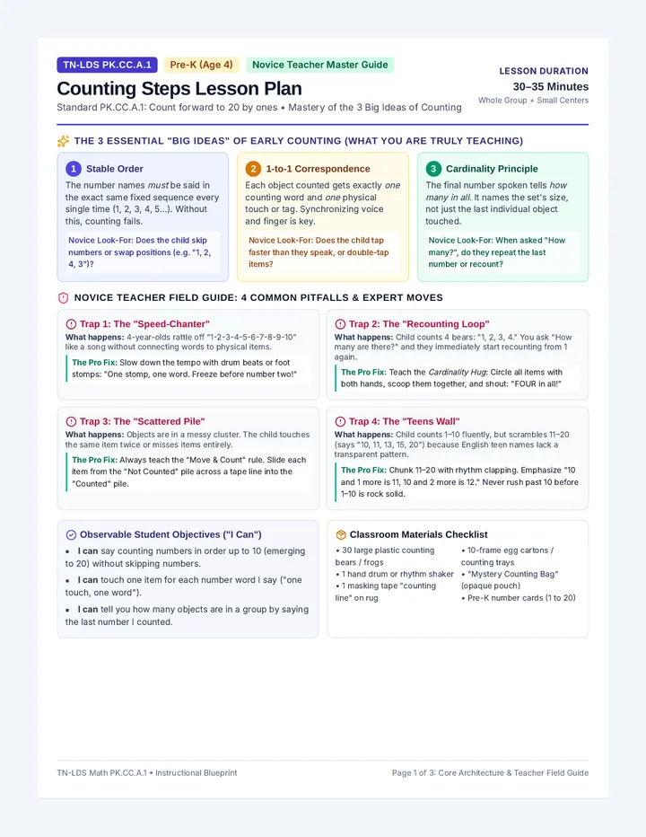 Counting Steps Lesson Plan
