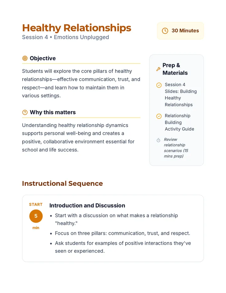 Session 4 Lesson Plan
