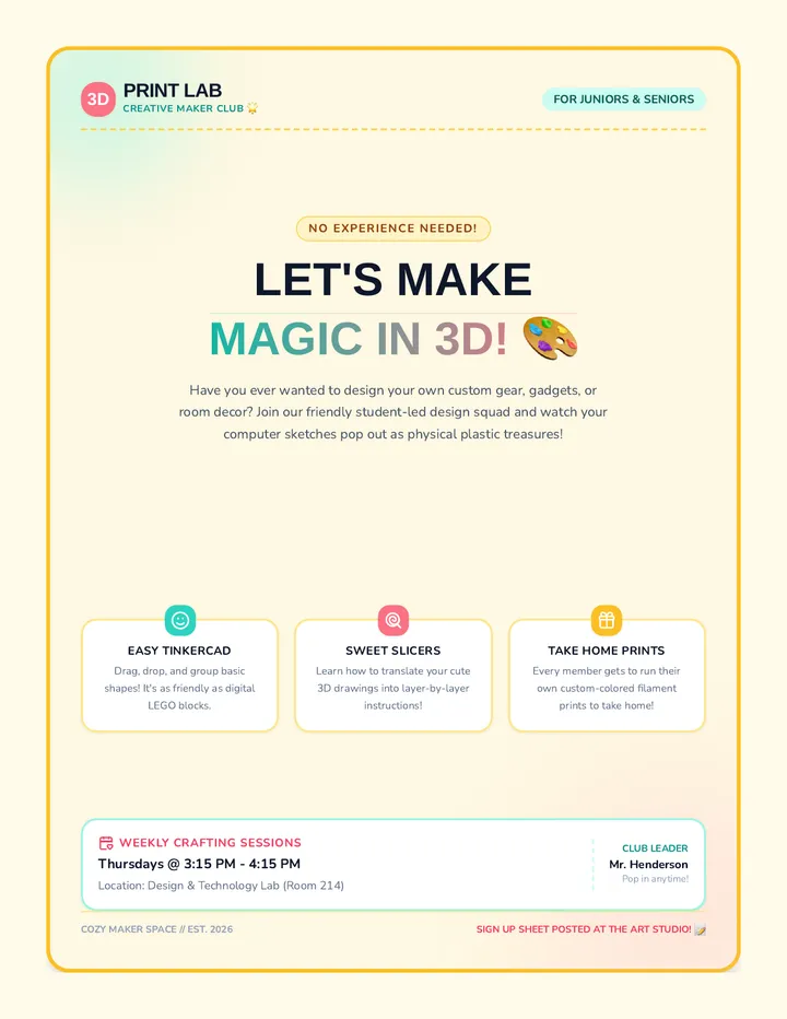 Print Lab Flyer and Logbook