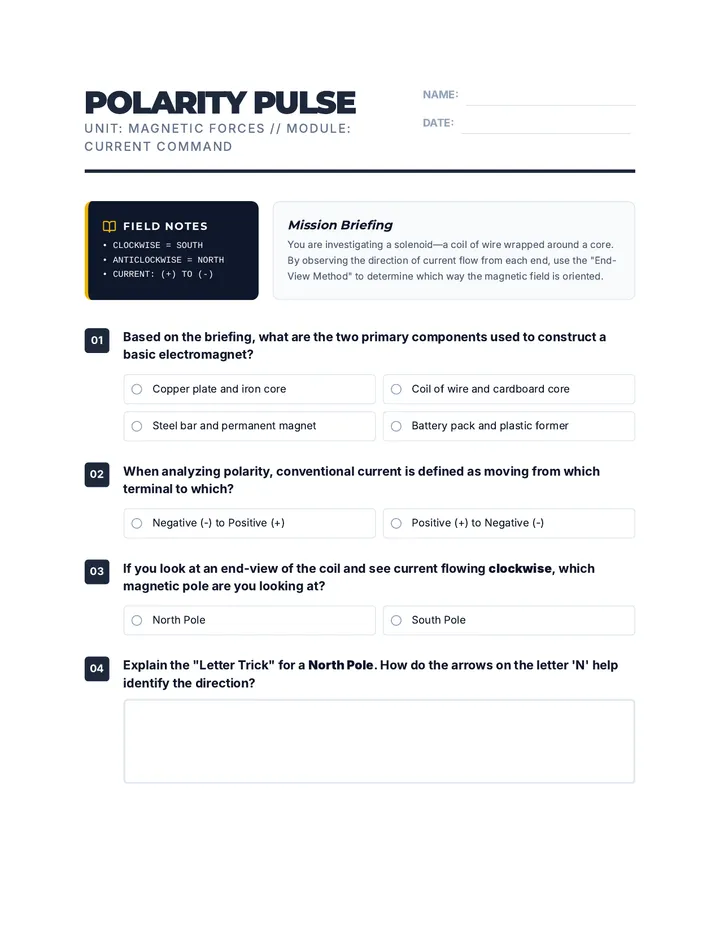 Polarity Pulse Quiz