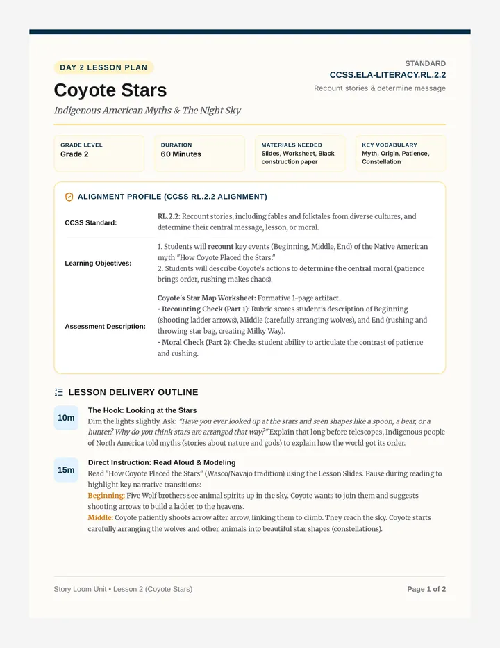 Coyote Stars Teacher Guide
