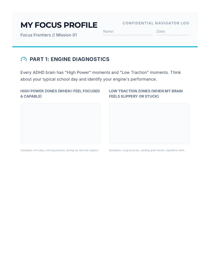 Focus Profile Worksheet