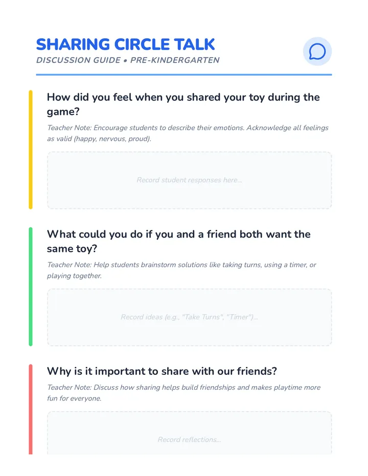 Sharing Game Discussion Guide