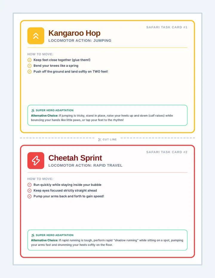 Safari Station Cards