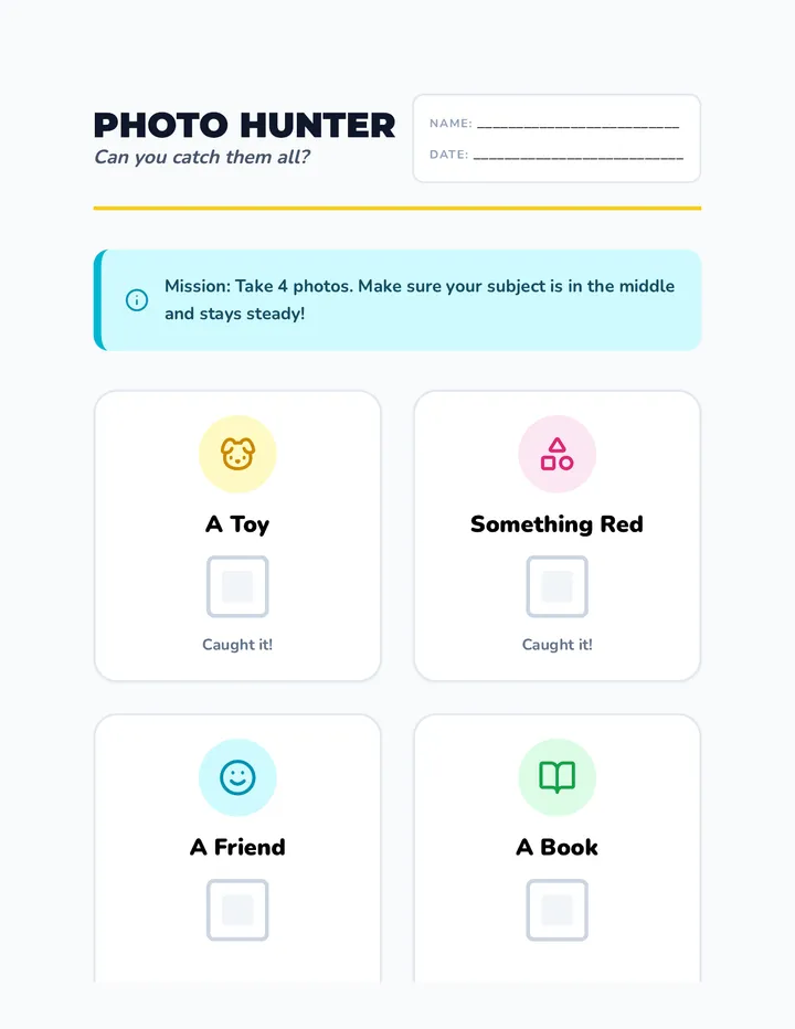 Photo Hunter Checklist