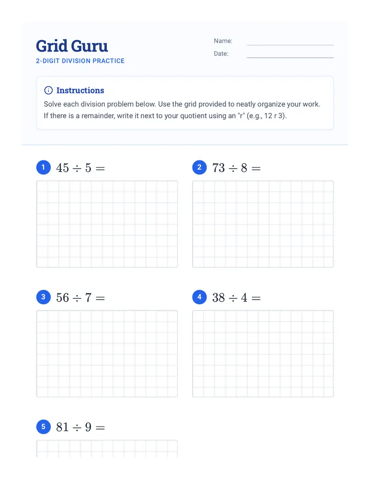 Grid Guru Worksheet