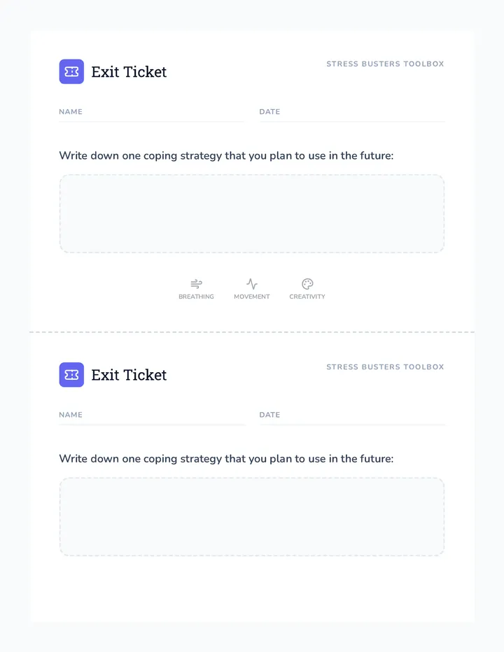 Stress Toolbox Exit Ticket