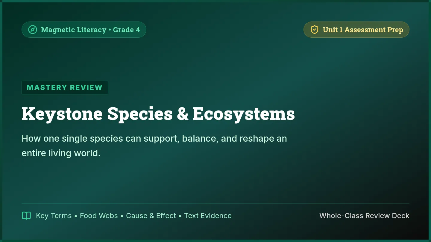 Keystone Species Review Slides