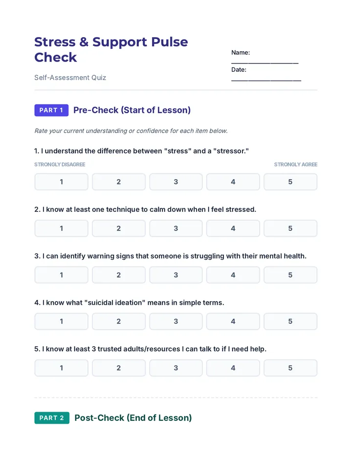 Pulse Check Quiz