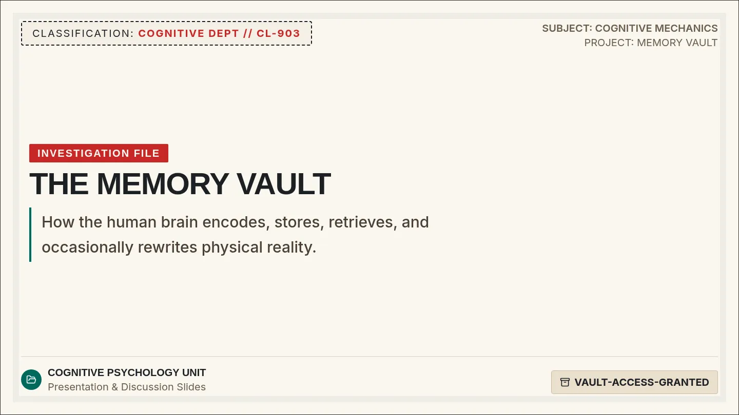 Memory Vault Slides