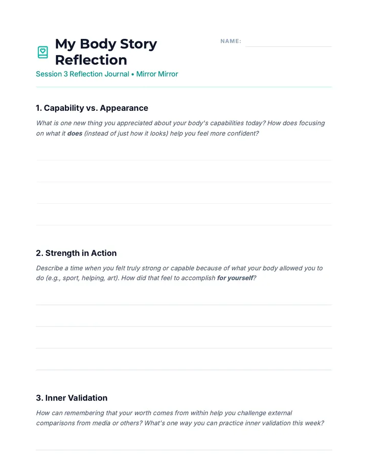 Mirror Mirror Session 3 Journal