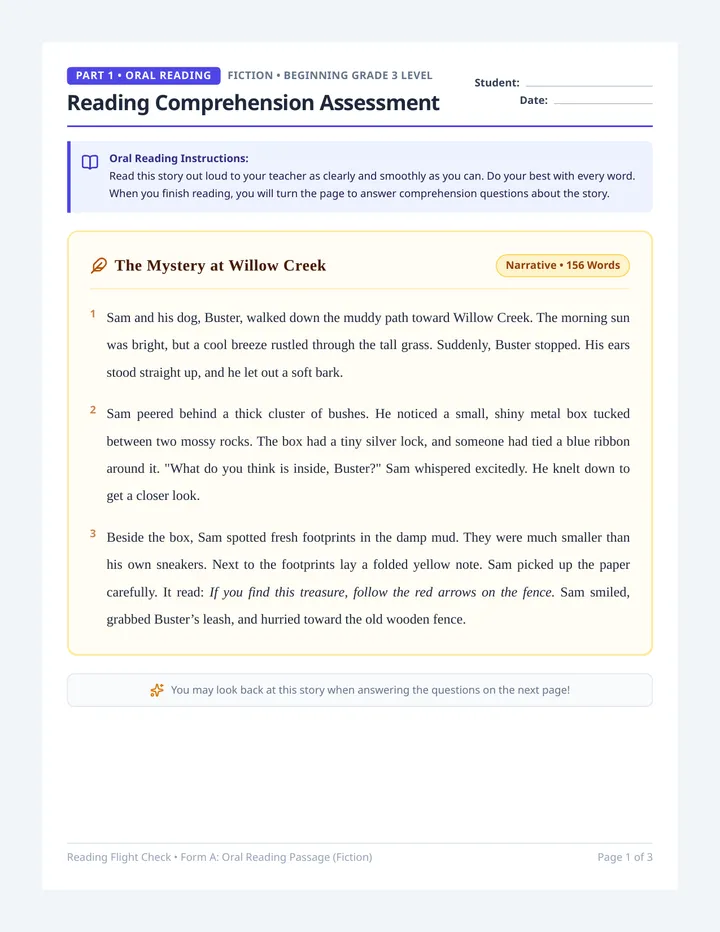 Reading Navigator Student Packet