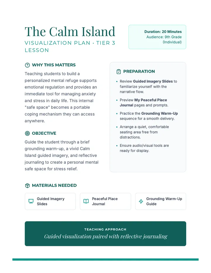 Calm Island Visualization Plan