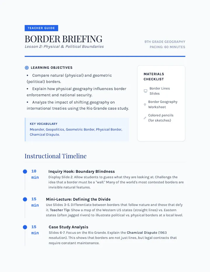 Border Briefing Teacher Guide