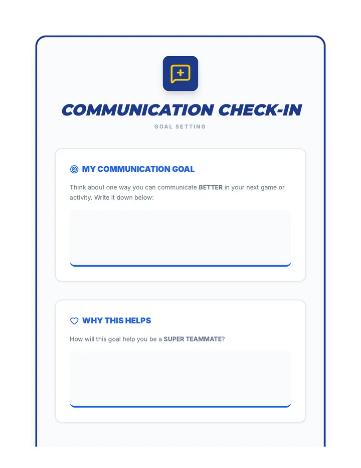 Communication Check In Cool Down