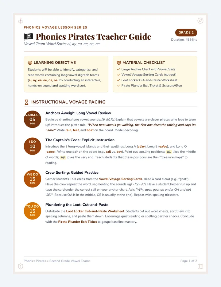 Phonics Pirates Teacher Guide