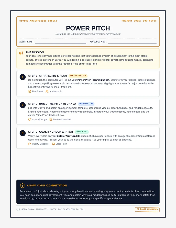 Power Pitch Project Guide