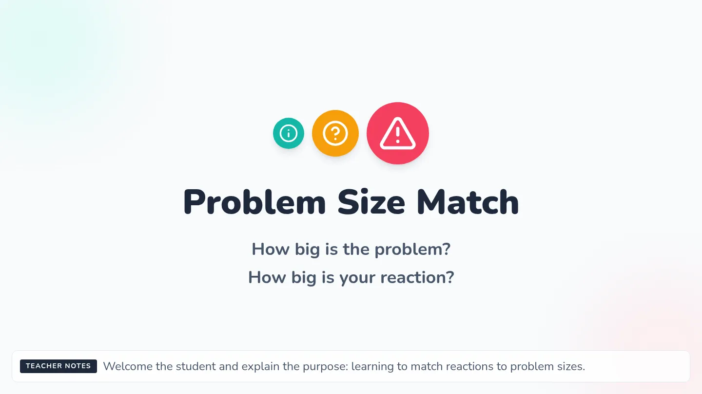 Problem Size Match Slides