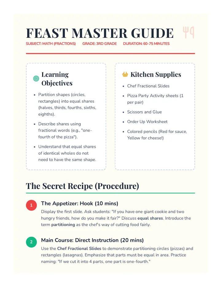 Feast Master Teacher Guide • Material • Lenny.com