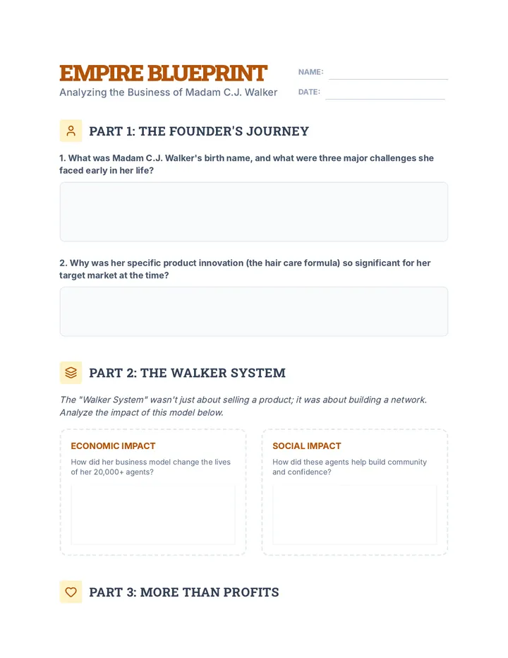 Empire Blueprint Worksheet
