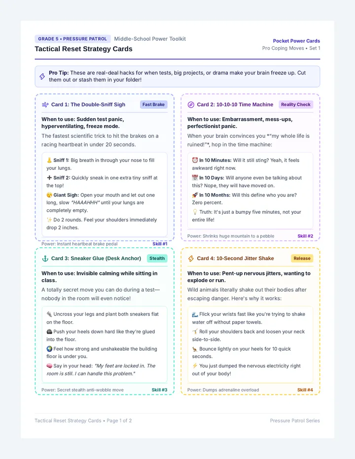 Tactical Reset Strategy Cards