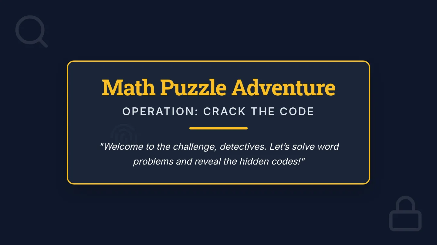 Math Puzzle Adventure Slides