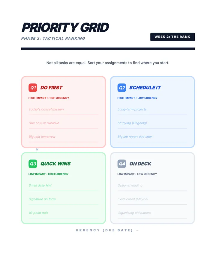 Priority Grid Student Resource