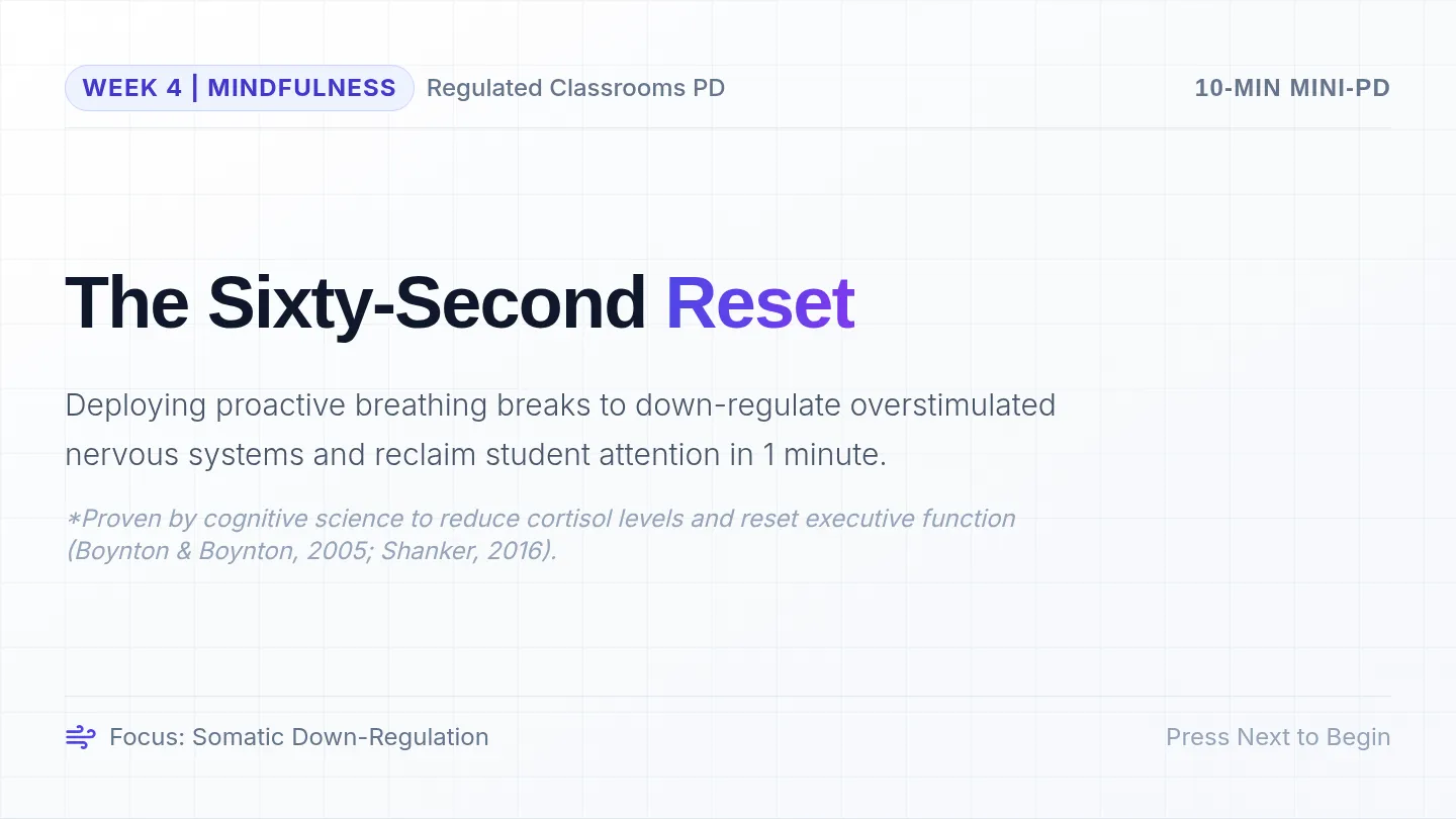 Sixty Second Resets Slides