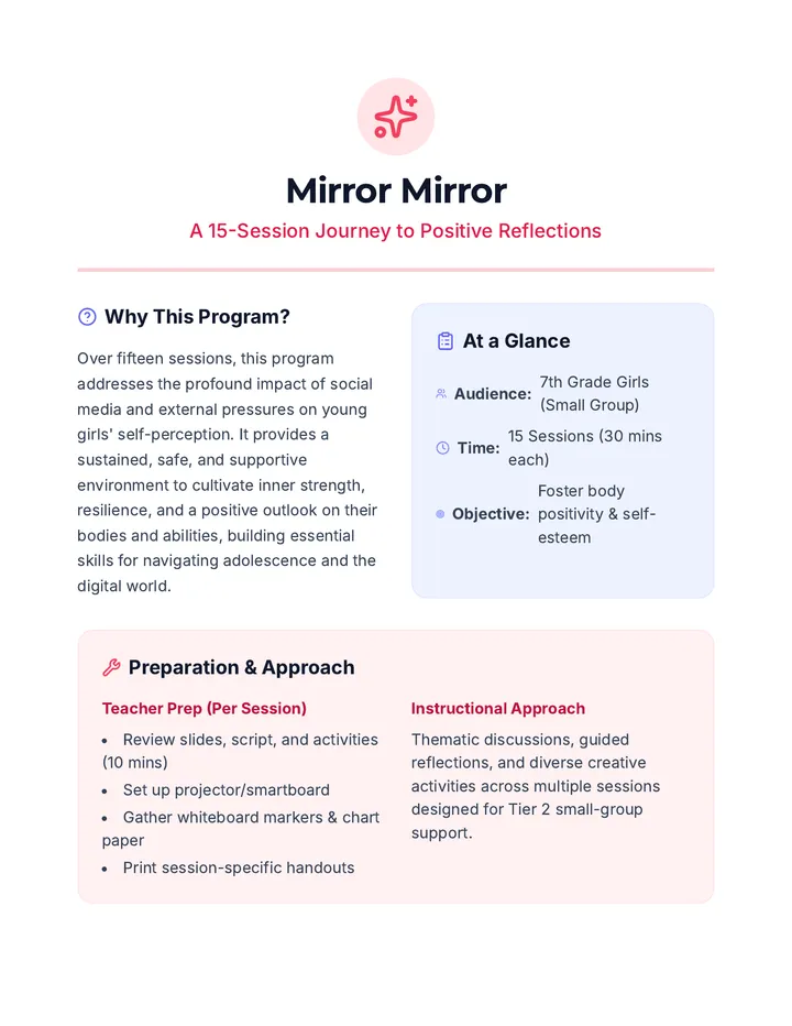 Mirror Mirror Program Guide