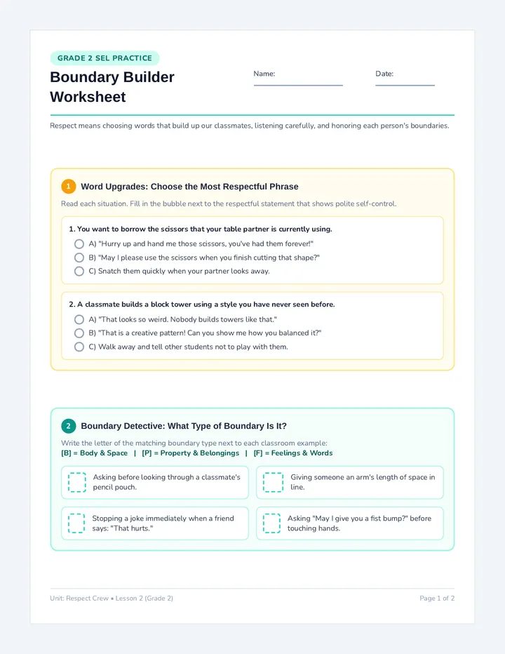 Boundary Builder Worksheet