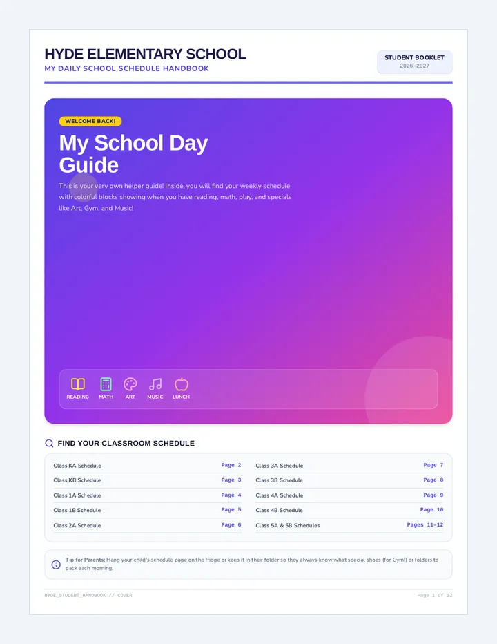 Student Schedules Handbook