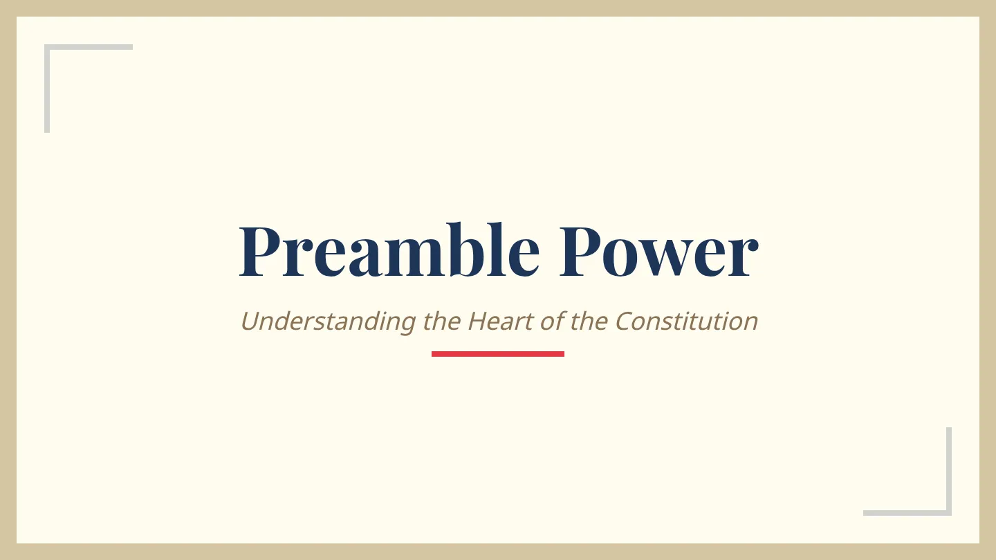 Preamble Power Slides