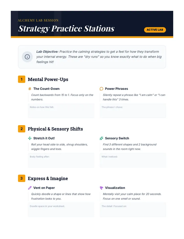 Anger Alchemists Activity