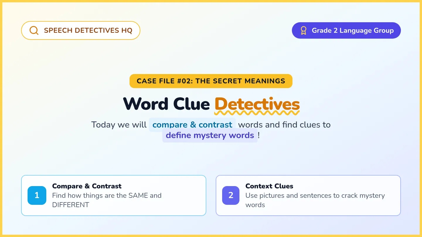 Word Clue Slides