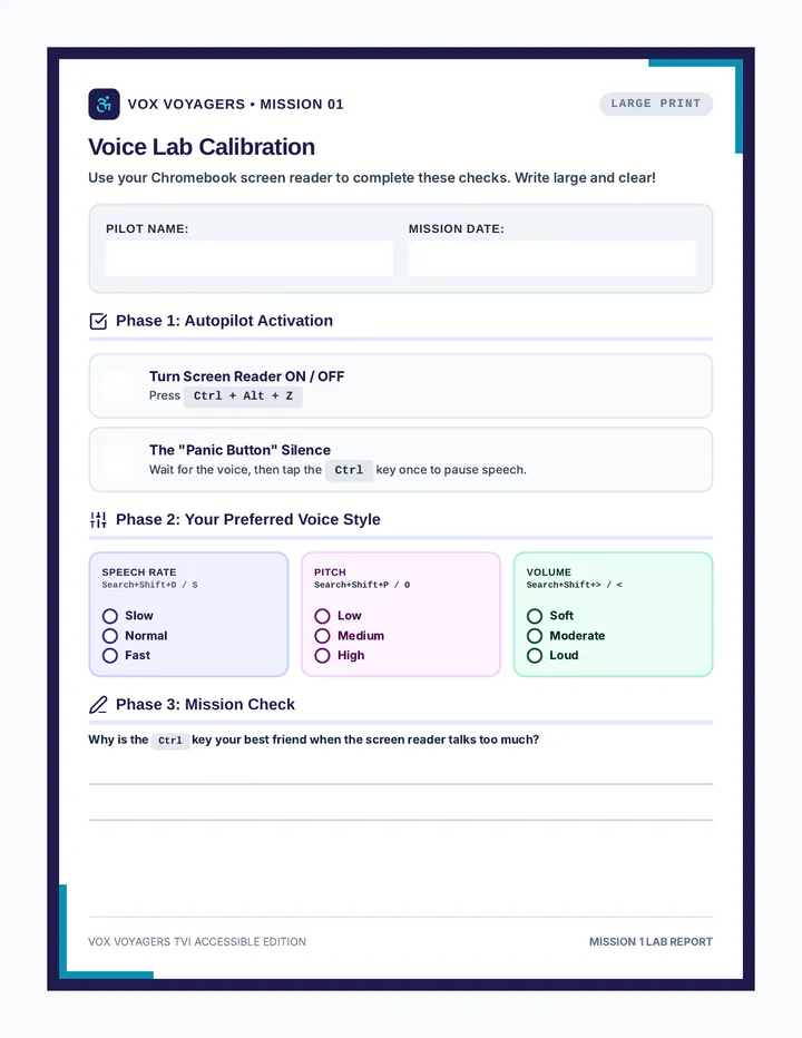 Voice Lab Worksheet