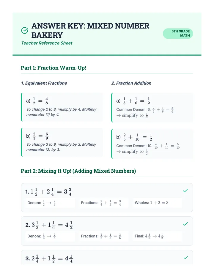 Mixing It Up Adding Mixed Numbers • Lesson • Lenny.com