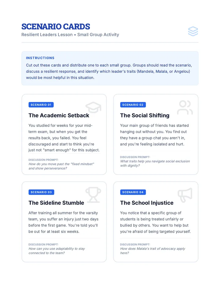Resilience Scenario Cards